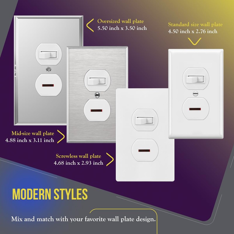 ENERLITES Combination Toggle and Pilot Light Switch, Duplex Style, Illuminated