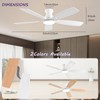 NKPU 52inch Ceiling Fans with Lights, Low Profile Ceiling Fan