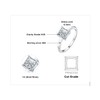 JewelryPalace Princess Cut 1ct Cubic Zirconia Solitaire Engagement Rings for