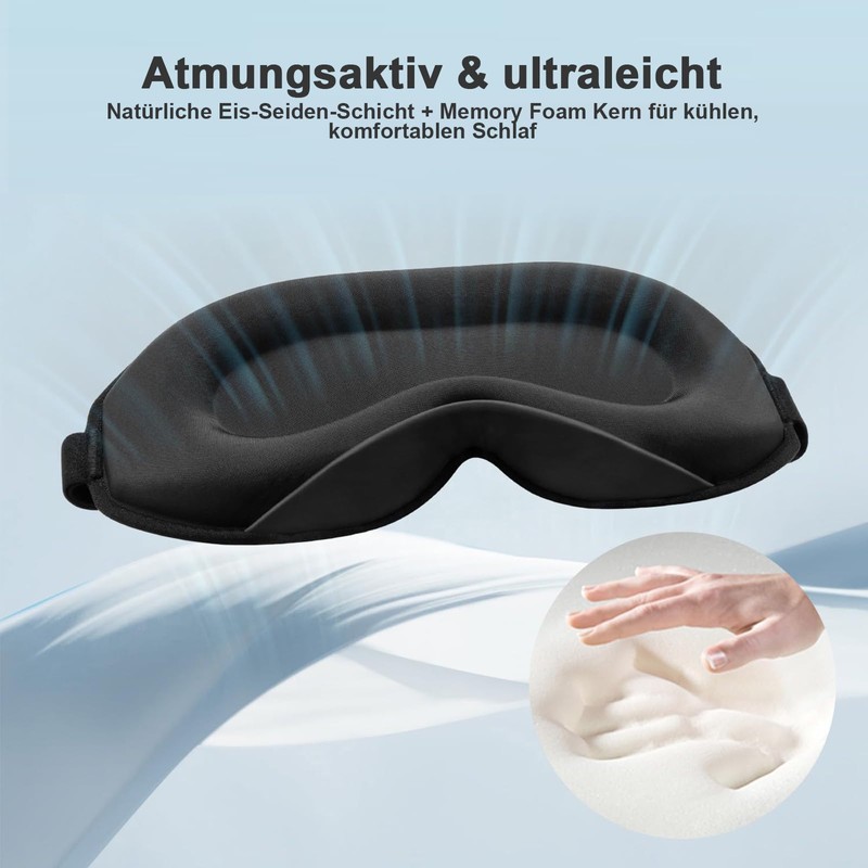 SINZONeu 3D Sleeping Mask for Side Sleepers - 100% Light