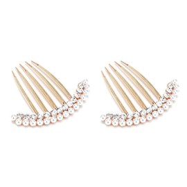 PLABBDPL 2 x Rhinestone Hair Comb, Hair Accessory Comb, Rhinestone Hair Side Comb for Women Girls Gift Bridal Hair Accessories, Hair Side Comb, Women Girls, Wedding Hair Comb, Bridal Jewellery