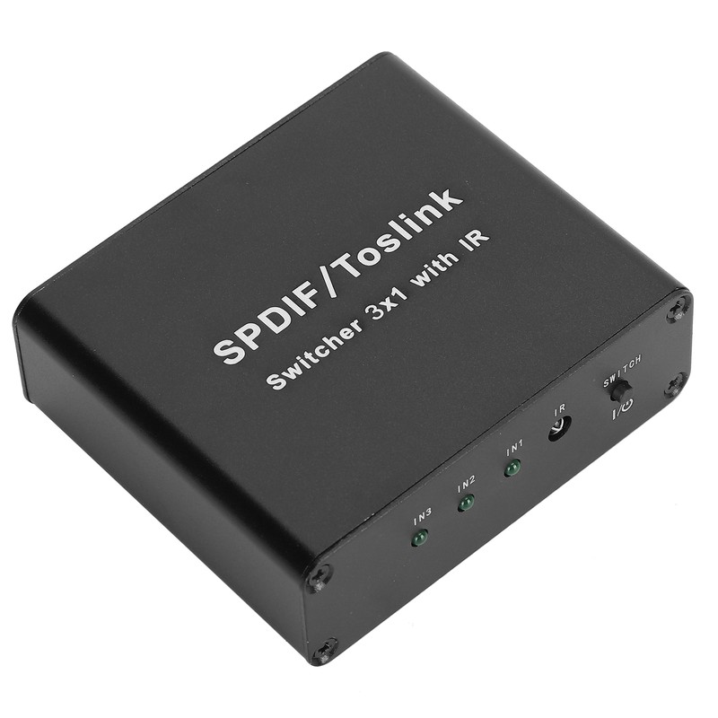 SPDIF/for TosLink Switcher 3x1 Switching Device with Remote Control 3