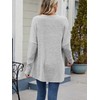 Famulily Women's Long Sleeve Round Neck Winter Warm Sweaters, Solid