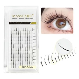 Masscaku Extensión De Pestañas Espigas A Shape Individuales