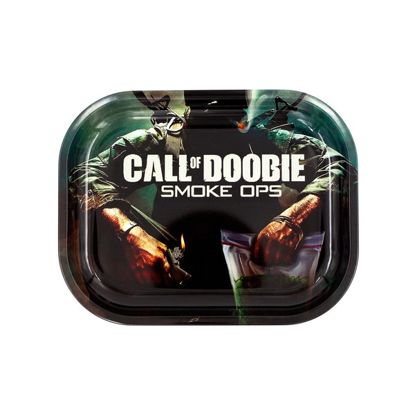 Call of Doobie Metal Rolling Tray Small - Smoke Ops COD Duty