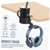 KOMBIUDA Headphone Hanger Mount with Cup Holder Adjustable Under Desk