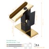 One Hole Bathroom Faucets LED Waterfall Spout Black and Gold