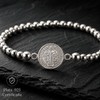 TClaudia Pulsera San Benito Plata 925 con Esferas para Mujer