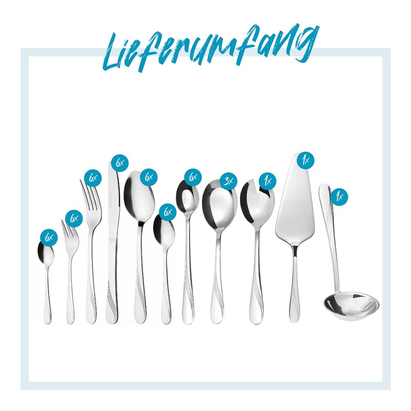 GRAEWE Cutlery Set 48 Pieces for 6 People