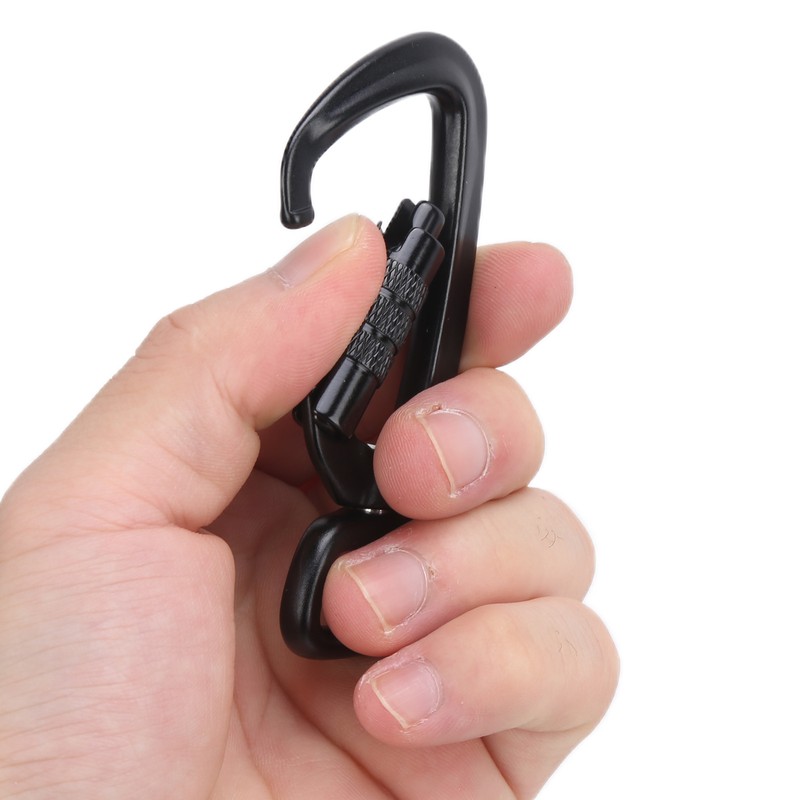 Carabiner Clip Auto Locking Square Bottom 360 Rotational Hook Accessory