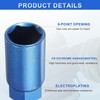 HARFINGTON 5pcs Nut Driver 15mm Hex Drive Socket CR-V Steel