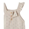 Vertbaudet Baby Knitted Dungarees with Valance Straps Oeko-Tex, beige heather