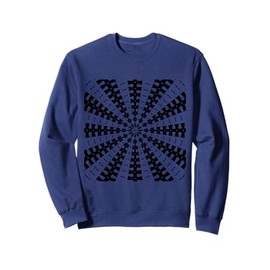 Starlight Beam With Dovetail Pattern Black Cut Out Sweatshirt