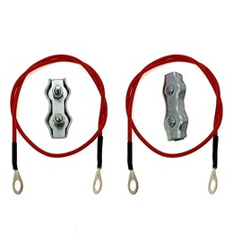 Polywire to Energizer Connector with 2 Pieces Wire and Wire clamp for Electric Fence Connection