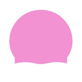 Premium Quality Unisex Silicone Elastomeric Swim Cap for Adults - Comfortable and Durable (Pink.)