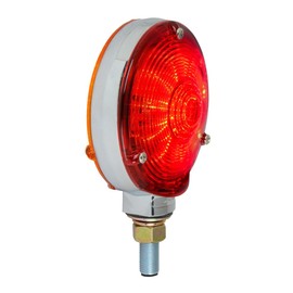 Grand General 77611 Star Amber/Red 4" Double Faced 48 LED Sealed Pedestal Light with Amber/Red Lens