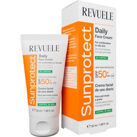 Revuele Oil Control Sun Protect Daily Face Cream for Combination to Oily Skin, with SPF 50, Cruelty-Free, 50ml