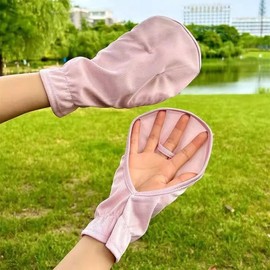 Summer Driving & Outdoor Cycling Short Arm Sleeves - Loose Fit, UV Protection, Non-slip, Breathable, Free Size Sunscreen Gloves Gray 15ea