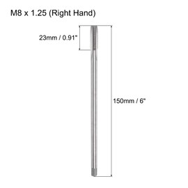 QUARKZMAN Metric Tap M8 x 1.25 H2 150 mm Extra Long Straight Flute Thread Cutting Machine Tap Thread Cutting Tool for Repair