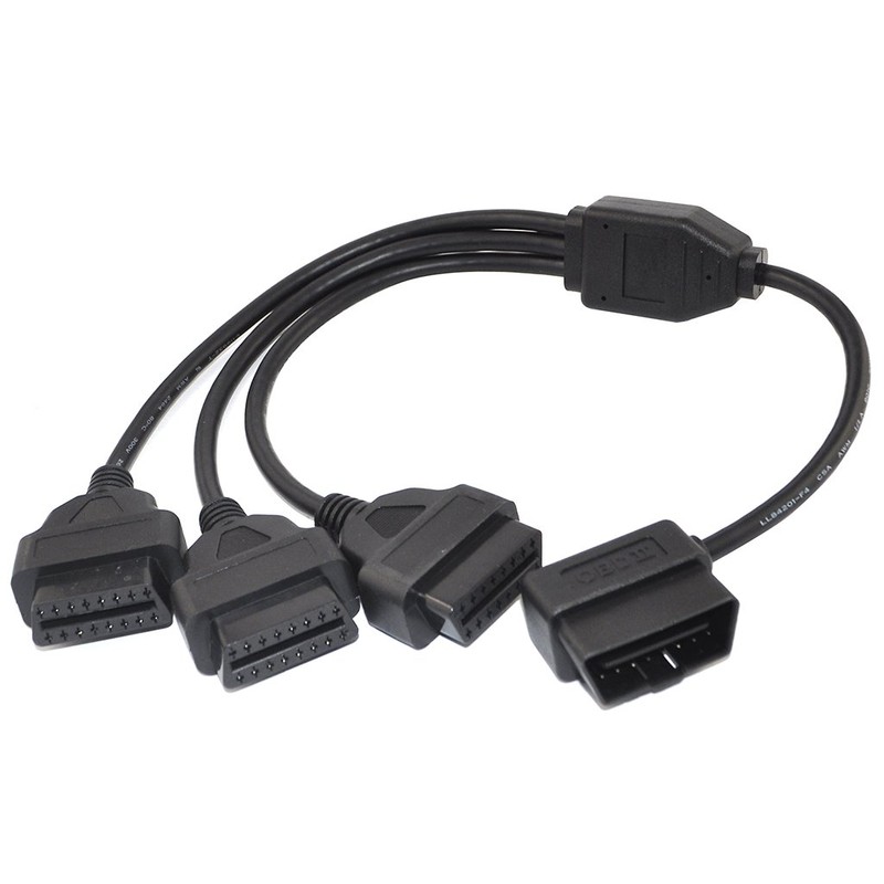 OLLGEN OBD2 Splitter Cable,OBD-II Extension Cable,1 Male to 3 Female