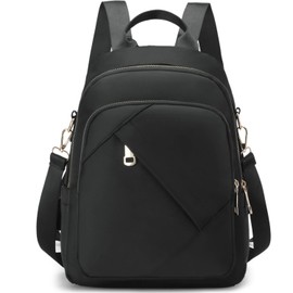 Mini Backpack Purse for Women, Travel Small Backpacks Lightweight Rucksack Daily Casual Daypack for Girls Womens (Black)