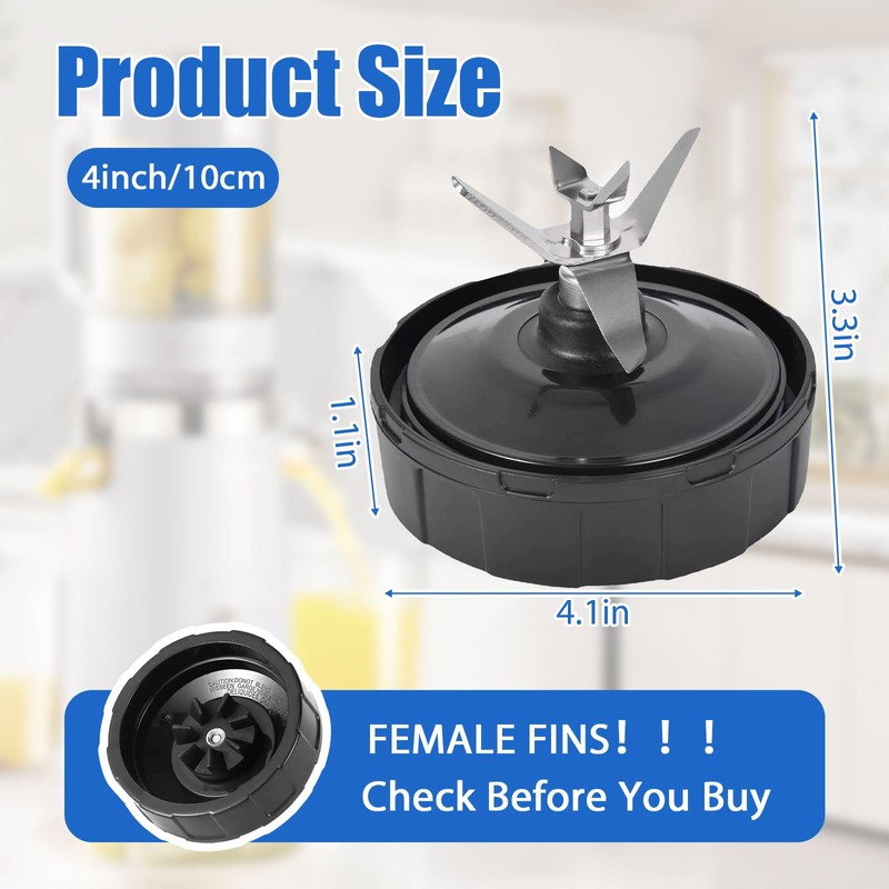 7 Fins Blade Replacement Part for Nutri Ninja Auto iQ,