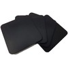 Ashford Ridge Full Grain Leather 10cm Square Coasters - Black