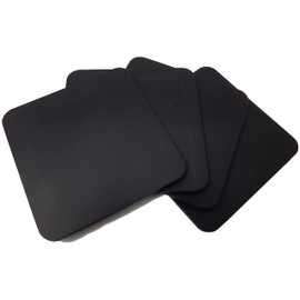 Ashford Ridge Full Grain Leather 10cm Square Coasters - Black 4 Pack
