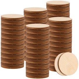 YUENPUN 200PCS 2 Inch Natural Wood Circles, Unfinished Round Wooden Discs for DIY Crafts, Home Decorations, Painting