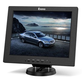 Eyoyo 12 Inch HDMI Monitor with BNC VGA AV HDMI Input 800x600 Portable 4:3 TFT LCD Mini HD Color Screen with Built-in Speaker