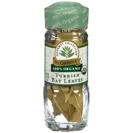 McCormick Gourmet Collection Turkish Bay Leaves, Organic, Non GMO, Our Best Herbs & Spices, Aromatic Laurel Herb, Tea-Like Flavor, Elevate Soups, Stews & Tomato Sauces, 0.18 oz