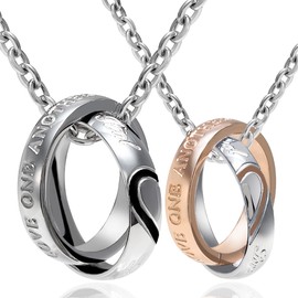 aliba Pair Necklace, Necklace, Pair, Gift, Couples, Pairing, Surgical Stainless Steel, Hypoallergenic, Matching, Birthday Gift, High Quality, Valentine's Day