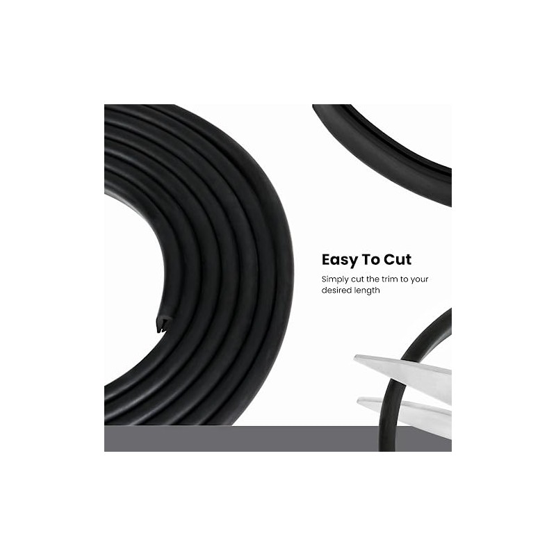 Sello de Borde Canal U EPDM Negro 6 m