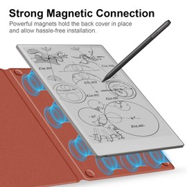 DINGGUAGUA Magnetic Case Compatible with Remarkable Paper Pro 11.8 inch 2024 Released ，with Magnetic Pen Holder Slim Lightweight Folio Cover AutoSleep/Wakeup,Brown