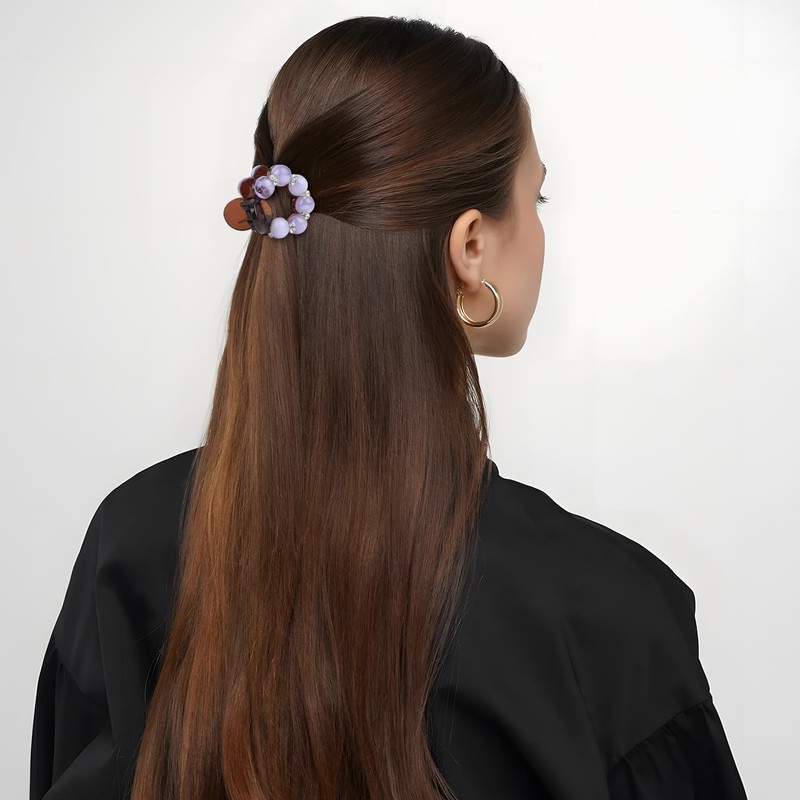 MOTIBACK 6 Pack Small Hair Claw Clips for Women, Acrylic