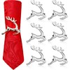 WILLBOND 12 Pieces Deer Napkin Rings Christmas Napkin Ring Holders