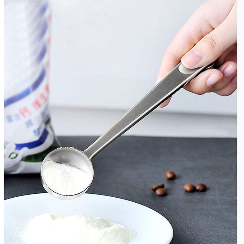 2PCS Coffee Scoop with Bag Clip, Stainless Steel Coffee Measuring