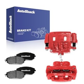 AutoShack Front Brake Calipers Red Ceramic Brake Pads | Replacement for 2011-2018 Subaru Forester 2010-2014 Subaru Impreza 2013-2014 Subaru Outback 2012 Subaru WRX 2013-2015 Subaru XV Crosstrek | 6-PC