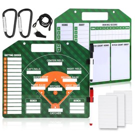 NQEUEPN Magnetic Baseball Lineup Board Set, English Version Baseball Clipboard Cards Softball Lineup Board for Dugout Training Equipment for Coaches Baseball Coaching Accessories Gear Gifts