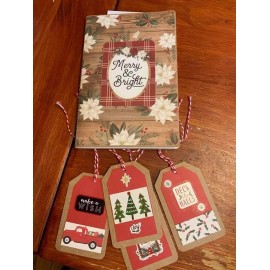 Unbranded Christmas Planner Farmhouse Theme Hand Designed includes gift tags and more!!