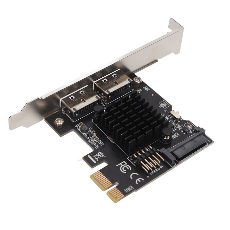 PCIE to Power ESATA Expansion Card 2 Port 6.0Gbps Support