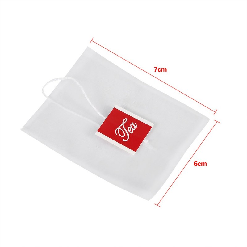 Disposable Tea Filter Bags，100Pcs Nylon Empty Tea Infuser Herb Spice