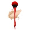 Powder Makeup Brush, Blush Brush, Large Face Brush for Loose or Pressed Setting Powder, Bronzer Brush with Plush Fibers (Red)