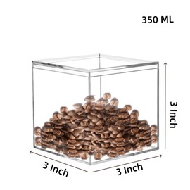 Acrylic Box 12 Packs Clear Boxes with Lids Plastic Square Cube for Display Small Clear Storage Boxes Birthday Wedding Christmas Party Favor Candy Boxes Acrylic Decoration Box