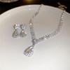 ALRNBY Prom Necklace and Earring Sets for Women Wedding Bridal