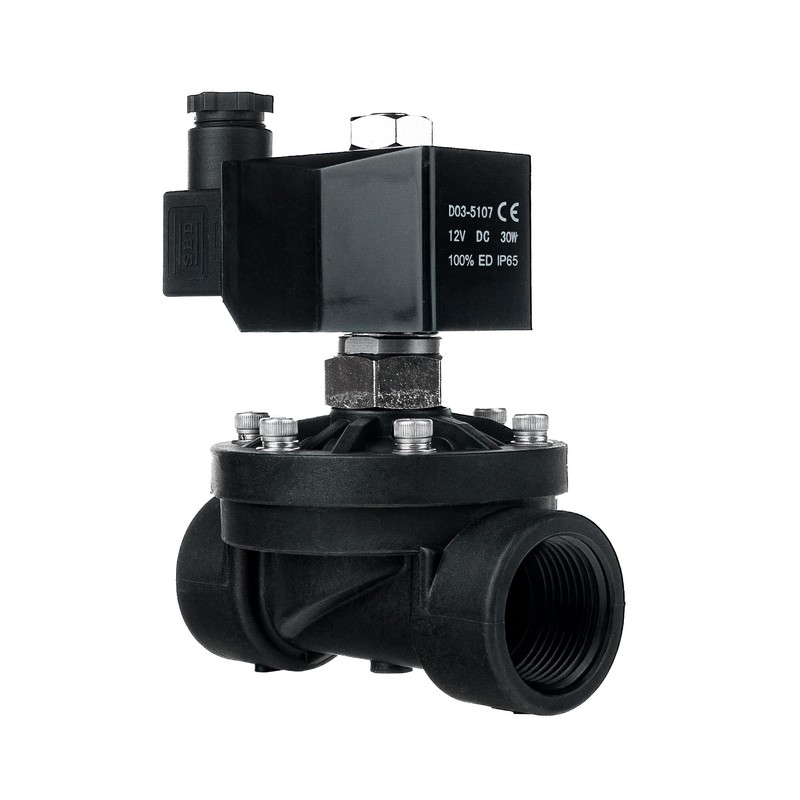 FSA Solenoid Valve Plastic PA6 1 Inch 12 V DC
