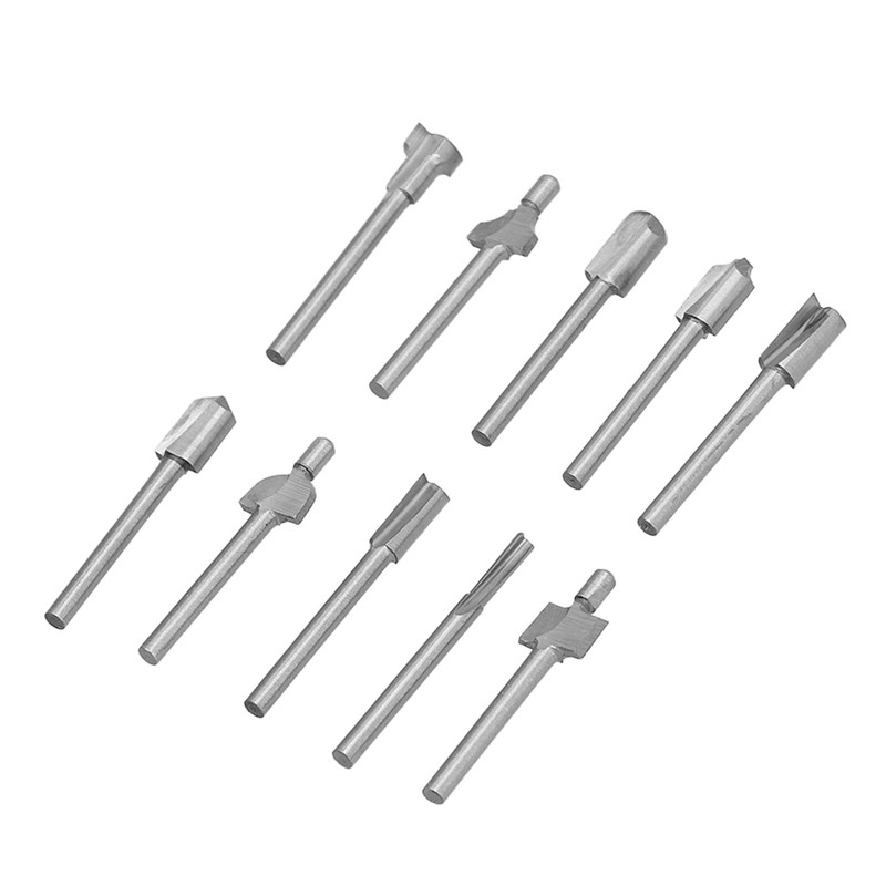 10Pcs Router Bit Set Large Capacity Chip Groove Nonstick Knives