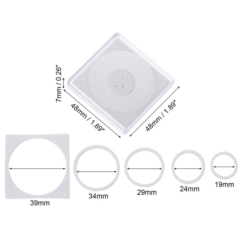 PATIKIL 6 Pcs Coin Snap Holder Silver Dollar Coin Holder
