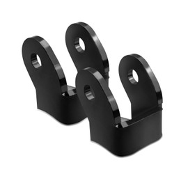 1 Pair Heavy Duty Weld-On Shock Mount Brackets for Off-Road Trailers, Curved Steel Suspension Tabs Black Powder Coated