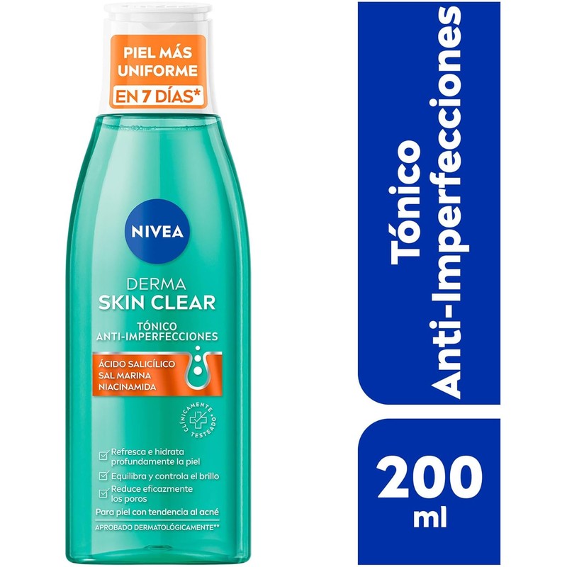 NIVEA Derma Skin Clear Tónico Anti-imperfecciones (200 ml)